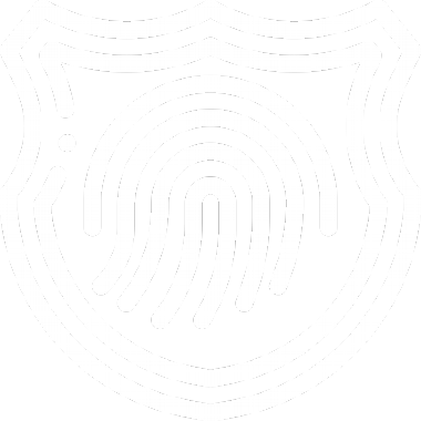 Shield and fingerprint icon